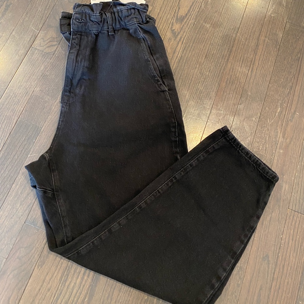 ZARA paper bag waist jeans
